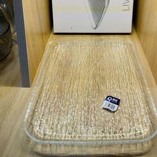 ĐĨA THỦY TINH HÌNH CHỮ NHẬT 27x21CM LXP108