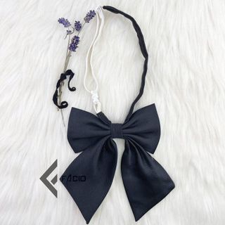 Nơ bướm nữ Facio đuôi dài vải sẹc poly X18