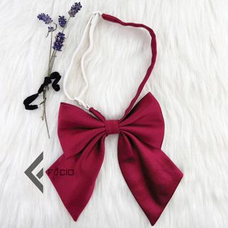 Nơ bướm nữ Facio đuôi dài vải sẹc poly X18