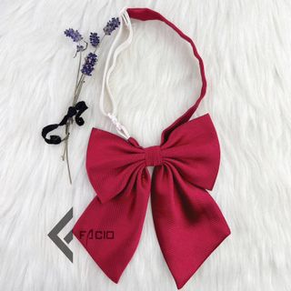 Nơ bướm nữ Facio đuôi dài vải sẹc poly X18