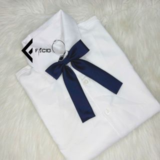 Nơ đeo cổ nữ Facio poly sẹc thắt sẵn đuôi dài X017