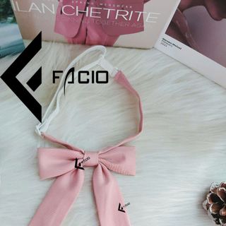Nơ đeo cổ nữ Facio poly sẹc thắt sẵn đuôi dài X017