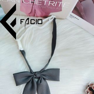 Nơ đeo cổ nữ Facio poly sẹc thắt sẵn đuôi dài X017