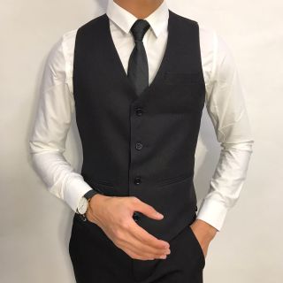 Áo gile nam Facio Shop cổ tim 4 nút Z10