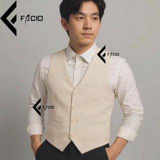 Áo gile nam Facio cổ tim 4 nút Z10