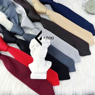 Cà vạt len nam Facio dệt vân nổi đầu nhọn C23