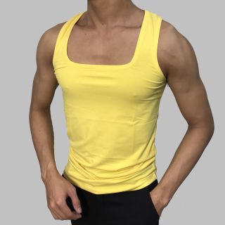 Áo ba lỗ nam cổ vuông Facio thun poly co giãn U07