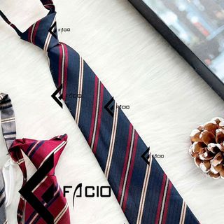Cà vạt nữ học sinh họa tiết cài sẵn Facio C09
