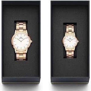 ĐỒNG HỒ NAM NỮ CAO CẤP D WELLINGTON ICONIC THÉP HỒNG FULLBOX HỘP NƠ