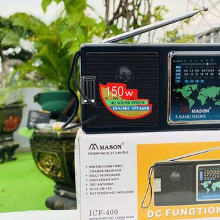 ĐÀI FM RADIO MASON ICF-F400 KÈM 2 VIÊN PIN