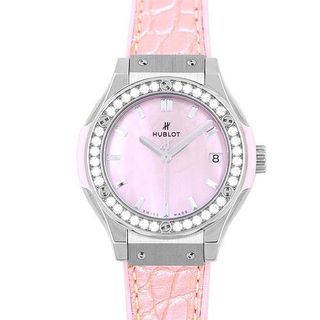 ĐỒNG HỒ NỮ CAO CẤP HUPLOT MÀU HỒNG MẶT XÀ CỪ NIỀNG HỘT ĐƠN