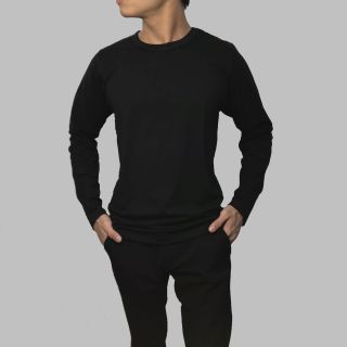 Áo thun nam Facio cổ tròn tay dài thun poly W01