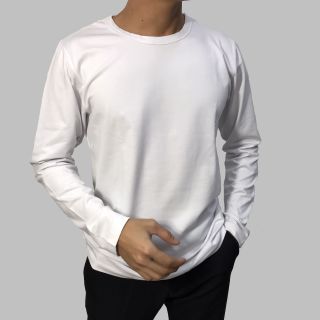 Áo thun nam Facio cổ tròn tay dài thun poly W01