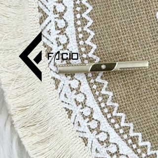 Kẹp cà vạt nam màu vàng bản lớn Facio AV01