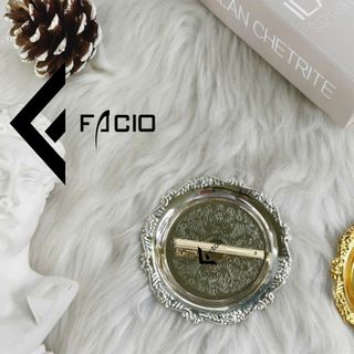 Kẹp cà vạt nam màu vàng bản lớn Facio AV01
