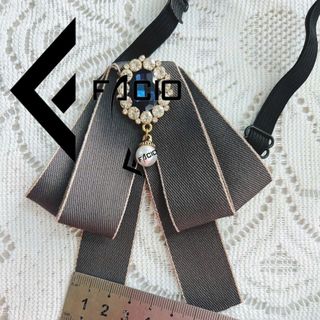 Nơ đeo cổ nữ Facio poly đính phụ kiện thắt sẵn X27