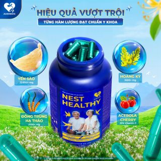 VIÊN UỐNG YẾN SÀO NEST HEALTHY - TĂNG HỆ MIỄN DỊCH, CẢI THIỆN GIẤC NGỦ - YẾN SÀO 22.500MG