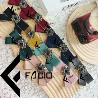 Nơ cài áo Facio poly đính mặt trang trí X24