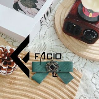 Nơ cài áo Facio poly đính mặt trang trí X24