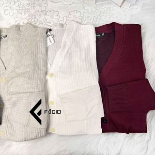 Áo khoác cardigan len nam cổ tim Facio cao cấp K124