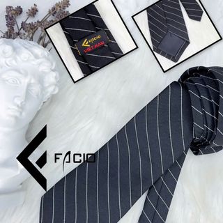 Cà vạt nam tự thắt họa tiết Facio classic lớn C058