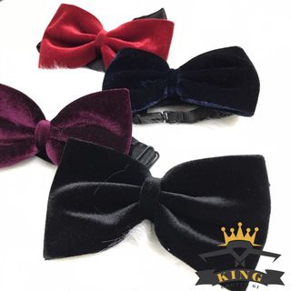 Nơ đeo cổ nam vải nhung thắt sẵn Facio X02