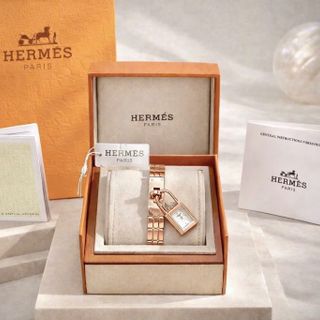NIB HERMKelly Steel watch, Mini model, 19 mm- 2in1