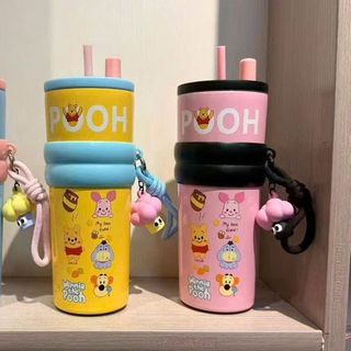 Ly giữ nhiệt tay cầm hình chuột Micky, gấu dâu