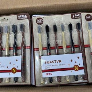 VỈ 6 BÀN CHẢI ĐÁNH RĂNG LUXURY CAO CẤP (T100)