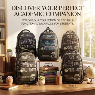 BALO A1271 PHONG CÁCH STREET, FORM NGẦU CHỮ IN CÁ TÍNH, SIÊU NHIỀU NGĂN - PIPI STORE