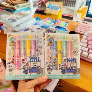 HỘP 6 BÚT HIGHLIGHT DẠ QUANG LABUBU 0515 - LADY'S PASSION