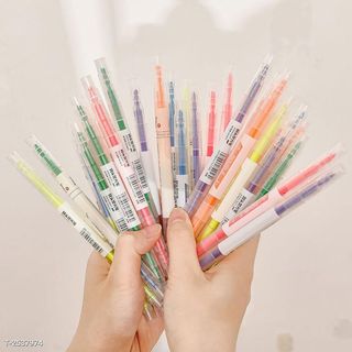 Set 3 bút 6 màu dạ quang Highlight hai đầu 2 màu dễ thương