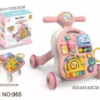 Nubie Xe Tập Đi Đa Năng 3IN1 Cho Bé Kết Hợp Bàn Đồ Chơi, Có Nhạc 3in1 Kèm Bảng Vẽ, Dụng Cụ Tập Đi Chống Lật Chống Trượt