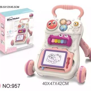 Nubie Xe Tập Đi Đa Năng 3IN1 Cho Bé Kết Hợp Bàn Đồ Chơi, Có Nhạc 3in1 Kèm Bảng Vẽ, Dụng Cụ Tập Đi Chống Lật Chống Trượt