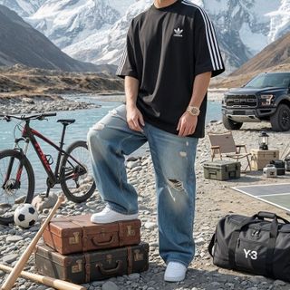 Áo thun nam.  Áo lên form overisze tuyệt đẹp, logo thêu nét, chất cotton 2c single cao cấp, dày vừa phải, chất lượng cao.