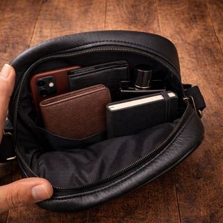 Túi đeo da nam thời trang kiểu dáng đơn giản sang trọng thương hiệu MINTAS
