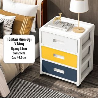 Tủ đầu giường ngăn kéo 3/4/5 tầng, Tap đầu giường đa năng phòng ngủ 3/4/5 ngăn