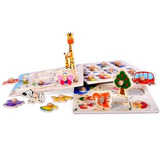 [Hàng Nhập Khẩu] Bảng Đồ Chơi Xếp Hình Gỗ Họa Tiết Hoạt Hình Đẹp Giúp Bé Phát Triển Tư Duy Tiện Lơi, An Toàn, Chất Lượng