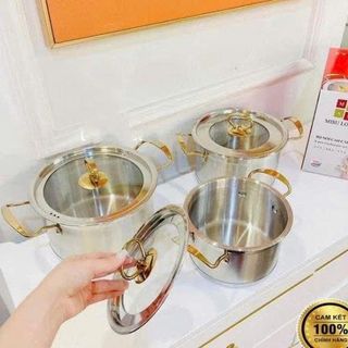 BỘ 3 NỒI MISU LOUIS INOX 304 CAO CẤP
