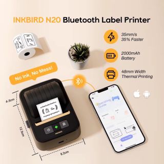 INKBIRD N20 Máy in nhãn cầm tay Bluetooth