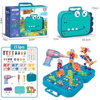 Bộ đồ chơi kỹ sư lắp ráp kèm khoan điện,Đồ chơi nhập vai cho bé từ 3 tuổi giúp bé thỏa thức sáng tạo