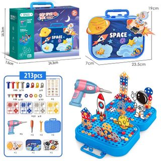 Bộ đồ chơi kỹ sư lắp ráp kèm khoan điện,Đồ chơi nhập vai cho bé từ 3 tuổi giúp bé thỏa thức sáng tạo