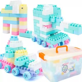 Nubie Hộp Đồ Chơi Lego Lắp Ráp 72 Chi Tiết Giúp Bé Sáng Tạo, Nhựa PP Màu Đẹp, Bé Vừa Chơi Vừa Học