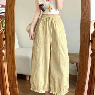 QUẦN BAGGY NỮ LAI BÈO CHẤT DÙ NHĂN CO GIẢN MỀM MỊN  MÃ 010