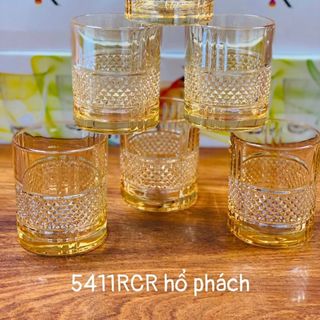Bộ 6 Cốc Thủy Tinh Vàng K7408HP E 210ML ( THÙNG 8B )