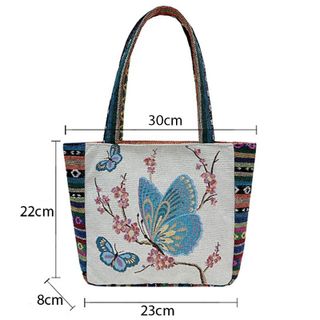 TÚI TOTE THÊU THỔ CẨM STYLE VINTAGE, HỌA TIẾT DỄ THƯƠNG, ĐI HỌC – ĐI CHƠI ĐỀU XINH WT210 - WINNIE HOUSE
