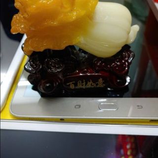 Bắp cải phong thủy đẹp đế gỗ nha vật phẩm phong thủy