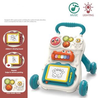 Nubie Xe Tập Đi Đa Năng 3IN1 Cho Bé Kết Hợp Bàn Đồ Chơi, Có Nhạc 3in1 Kèm Bảng Vẽ, Dụng Cụ Tập Đi Chống Lật Chống Trượt