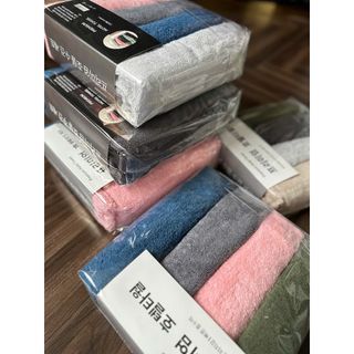 Set 4 khăn tắm gội xuất hàn 40x80cm, 210g, dày dặn, thấm hút tốt