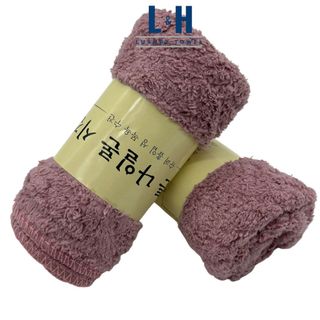 Khăn mặt lông cừu, xương cá, kt 30x50cm